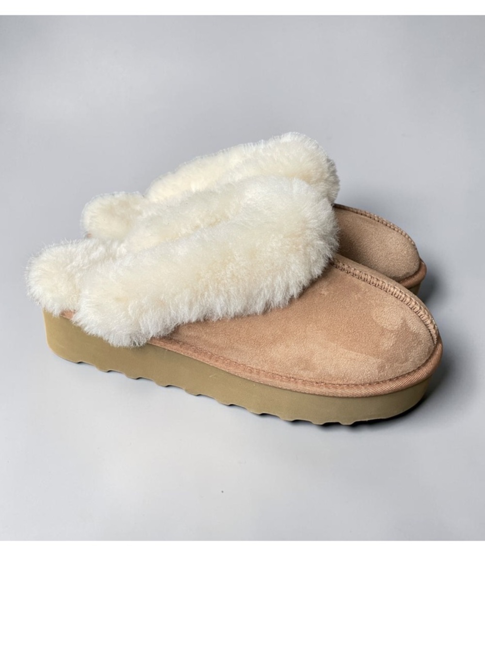 Kirkland Signature Women's Shearling Platform Slipper Sandals